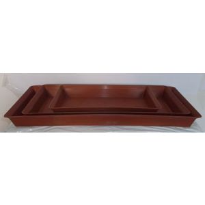 Sottovaso con rotelle Plastecnic modello Lem colore terracotta - Agraria  Comand